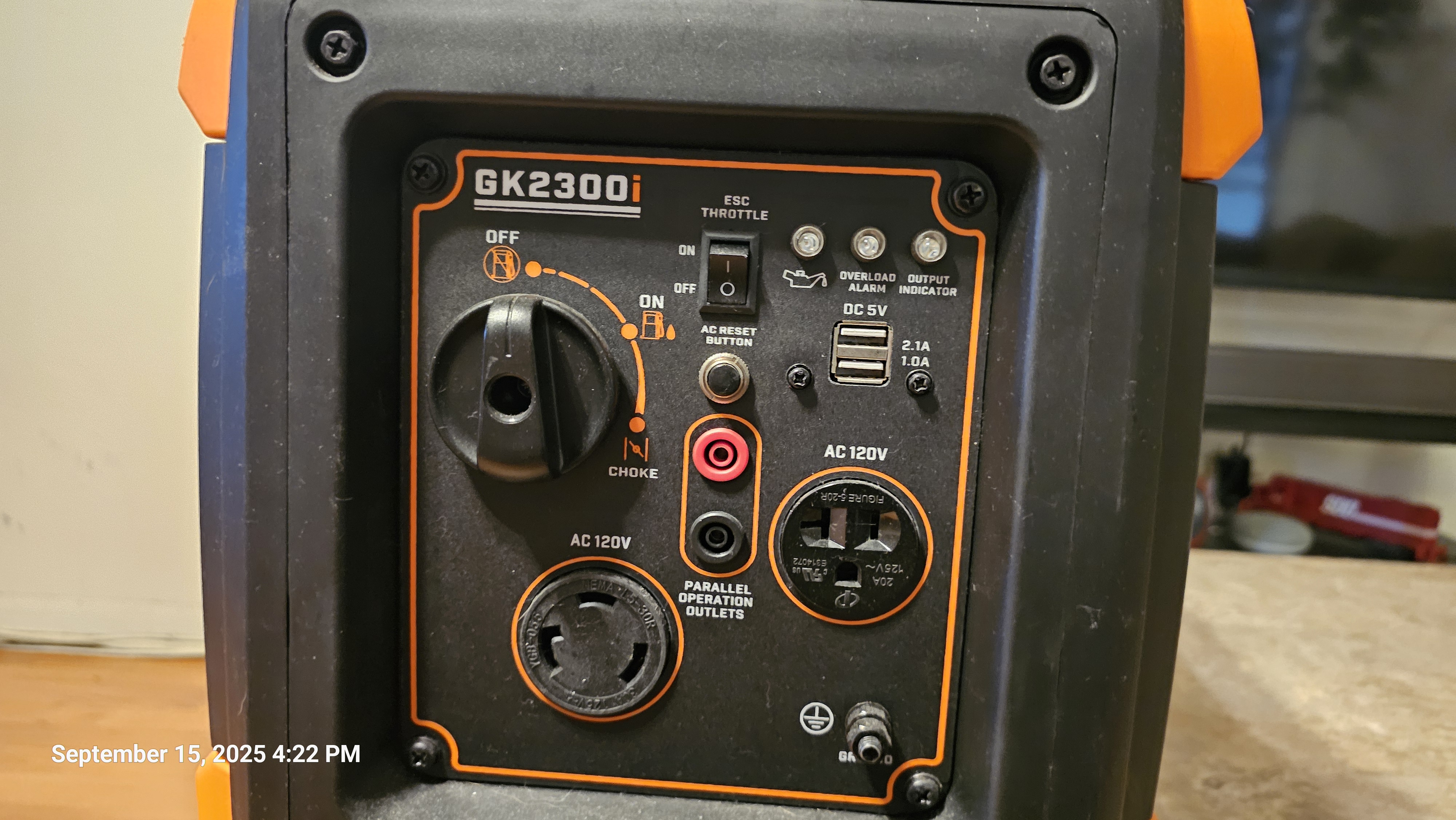 GK2300 Inverter Generator panel
